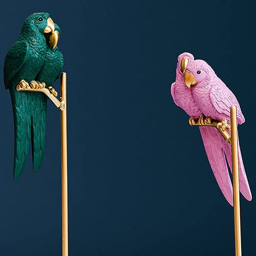 雑貨 ガラス製 銘有り 鸚鵡？ オウム？ 鳥 置物 オブジェ 飾り 動物