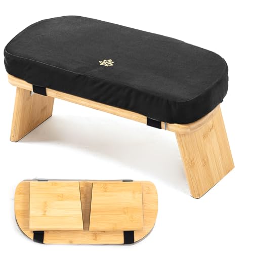 Estleys Meditation Bench, Bamboo Meditation Stool, Folding...