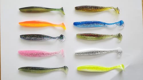 やわらか素材 シャッドテールワーム 9cm 60本セット