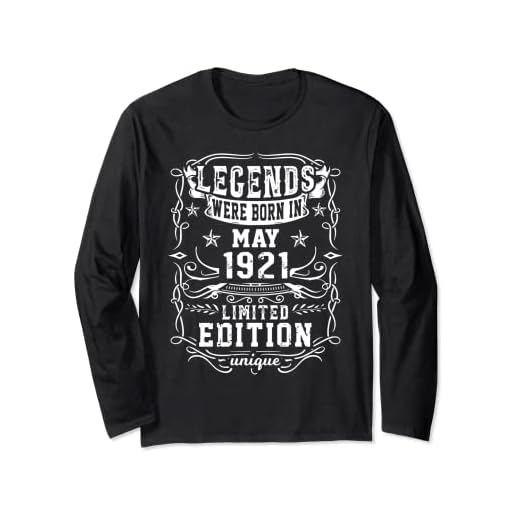 Cumpleaños Mayo 1921 Edición Limitada Regalo Legend May Manga Larga