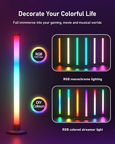 bedee Smart Light Bar, Smart LED Light Bars, Smart Flow Light Bars RGB Ambient Lighting, Smart Gaming Lamps LED TV Backlights, Bluetooth Colour Changing Light Bars for PC, TV, Room, Entertainment