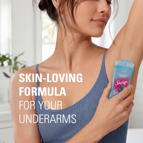 Secret Fresh Antiperspirant Deodorant for Women, 72hr Breathable Sweat & Odor Protection, Instant Freshness & Gentle, PH Balancing Minerals, Clear Gel, Refreshing Berry Scent, 2.6 oz (Pack of 2) - image 7