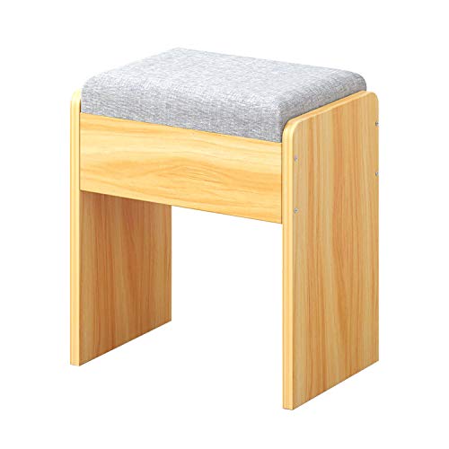 Vanity Benches Taburete de Maquillaje de Dormitorio para el Hogar, Silla Tocador Minimalista Moderno, Taburete de Cojín Cuadrado, Fácil de Instalar Cover