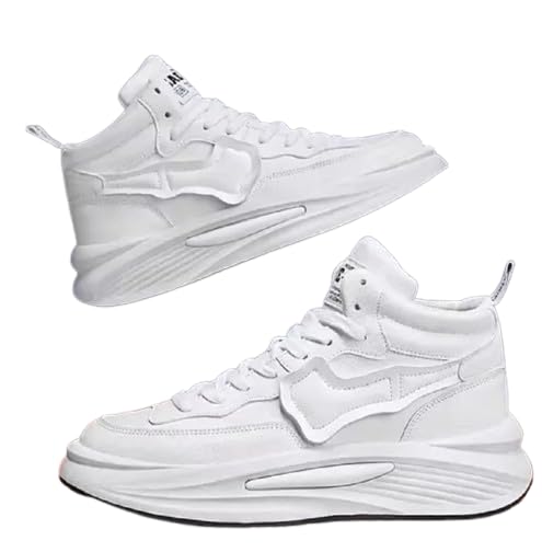 JAMARION Mens White Synthetic Classical Boot Casuals High Ankle Boot Shoes Sneakers - 6 UK (B0D73TSDHR) Amazon Price History, Amazon Price Tracker