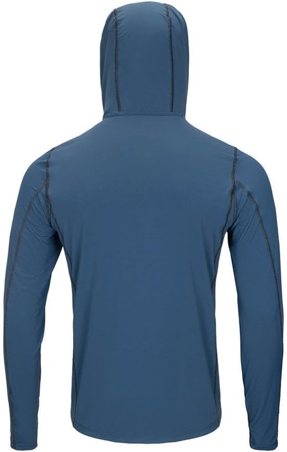 FORLOH Men's SolAir Hooded Long Sleeve - Premium Lightweight Sun Shirt | UPF 50+ Sun Protection for Fishing, Hunting, & Hiking | Cooling & Quick-Dry Technology | Stay Fresh (3XL, Ensign Blue)