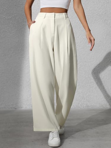 Women's Wide Leg High Waist Loose Palazzo Office Pants with Pockets Work Pants for Women Business Casual2