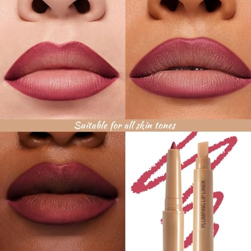 Image of Matte Lip Liner - Dual-Ended Retractable Pencil with Silicone Smudger, Waterproof Long Wear Crayon for Flawless Contour & Plump Lips, Vegan Cruelty-Free Beauty for Everyday Elegance (04#, 1PCS)