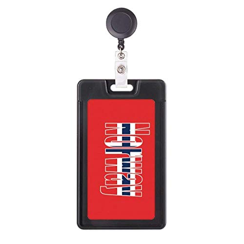 Porte-badge rétractable drapeau norvégien enrouleur de carte robuste