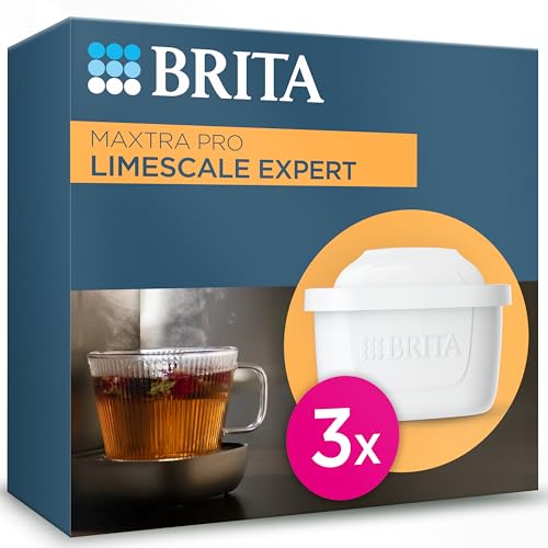BRITA Maxtra Pro - Cartucho de filtro de agua de cal, 3 unidades (nuevo) – Recambio original BRITA para máxima protección de electrodomésticos, reduciendo impurezas, cloro y metales