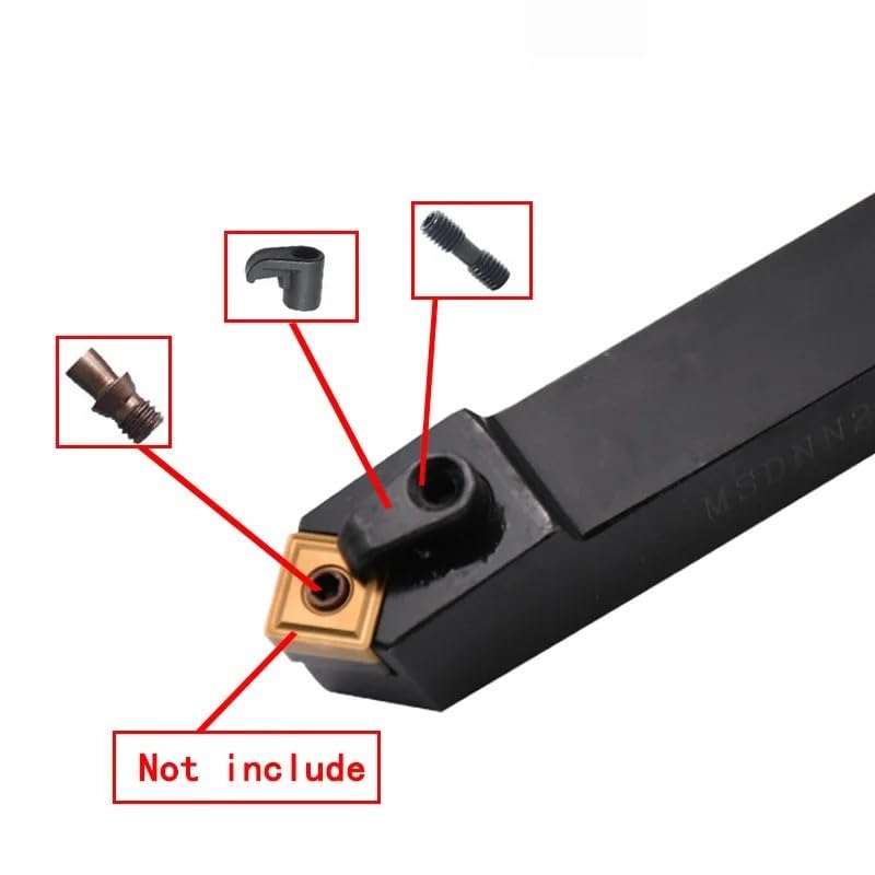 1pc MSDNN1616H12 MSDNN2020K12 45 Degree External Turning Tool Indexable Lathe Tools Lathe Inserts Holder CNC Turning Tool(MSDNN2020K12)