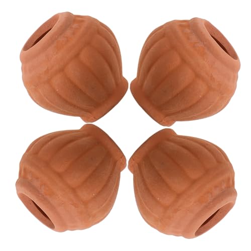 SEWACC 4 Macetas Pequeñas de Terracota para Suculentas Mini Macetas de Barro Absorbentes Set de 4 Piezas Compactas para Jardín y Decoración Interior