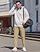COOFANDY Men's Casual Joggers Pants - Cotton Drawstring Chino Cargo Hiking Outdoor Twill Track Sweatpants with Pockets, Relaxed Fit, US 34(M), Khaki