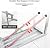 YXCMD Adjustable Height Portable Folding Scaffolding Multipurpose Work Platform Scaffold Maximum Load 400 Lbs Step Ladders for Home Engineering Workbench Folding Steel Scaffolding Ladder(200cm/6.5ft)