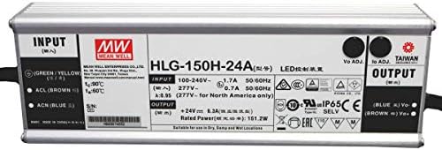 HLG-150H-24A: MEAN WELL LED-Netzteil 150W, 24V, IP65, Spannung & Strom einstellbar (24V 150W)