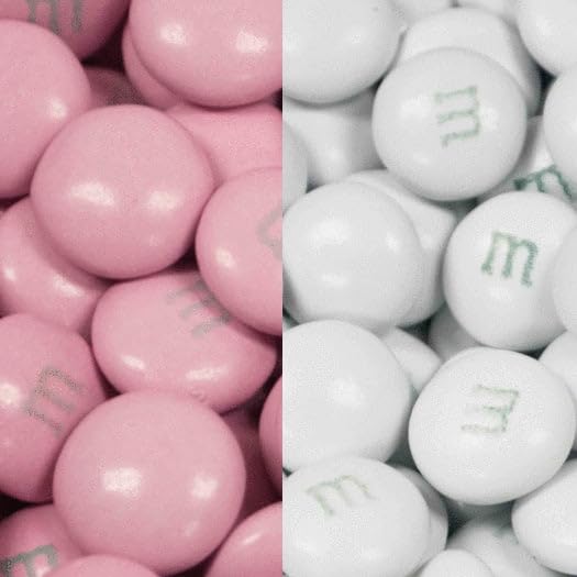 1.5 lbs Pink & White Milk Chocolate Coated Bulk Candy (750 Pcs)