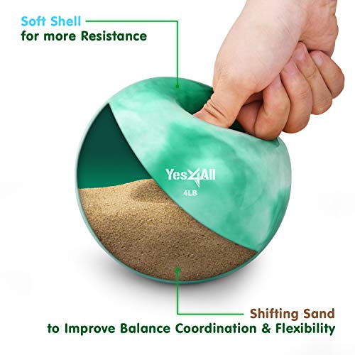 Image of Yes4All Weighted Toning Balls for Exercise, Soft Medicine Balls for Exercise, Pilates, Yoga, Balance, Flexibility, 2-10lbs