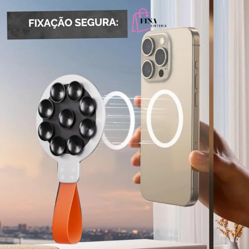 Capa Suporte Ventosa Magnético Fixação Segura No Celular - Penariol