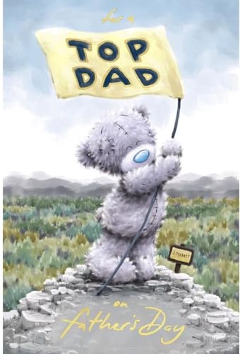 Me to You Tatty Teddy 'Top Dad' Softly Drawn Father's Day Card 6x9in - Official Collection
