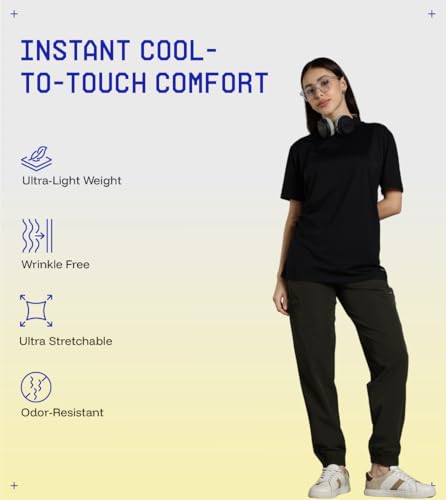 Image of BLUE TYGA Ice Tee� Comfortable T-Shirt for Women | Cool Rush Technology | Running & Casual Wear
