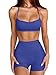 Halter Sports Bra for Women CRI-Cross Back Workout Tops Sleeveless Tank Tops 2026 Athletic Yoga Shirts Camisole Running Bra Summer Outfits Fashion(Klein Blue Medium)