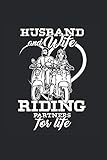  Husband and Wife Riding Partners for life: Cool Animated Design For Couple Wife and Husband Motorcycle Lover Any Occasion Notebook Composition Book Novelty Gift (6\"x9\") Dot Grid Notebook to write in
