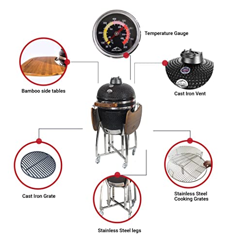 Outlast 24" Large Ceramic Kamado Barbecue Charcoal Grill #TOP7