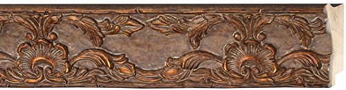 Picture Frame Moulding (Wood) 100ft Bundle - Traditional Antique Gold Finish - 2.5