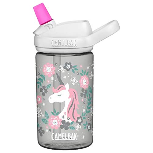 CAMELBAK Kinder Trinkflasche Eddy+ Plus Kids, 400 ml, Unicorn Wreath - Weiß Rosa, 2282