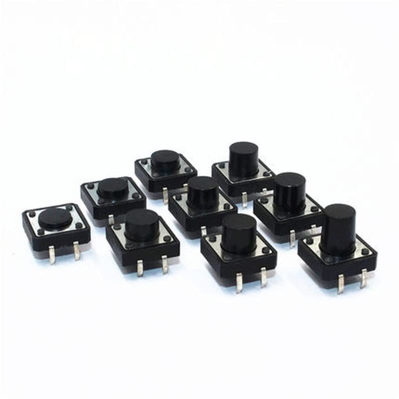 Interruptor táctil de 4 pines para solucionar botones rotos en circuitos 12x12mm 50 uds 2