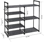 CSXGBAB Raquette de chaussures, rack de bottes, 5 Étagère de tissu Tier Oxford, facile d'assemblage, robuste et durable, tient jusqu'à 30 Lbs