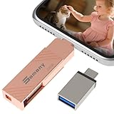 Clé USB 4 en 1: Somony cle usb stockage dispose de 4 ports : iOS, USB 3.0, Micro USB et Type-C (adaptateur inclus). Vous n'avez besoin que d'une cle usb 256 go pour transférer des données entre différents appareils, vous libérant ainsi des contraintes des câbles de données, d'iTunes et d'iCloud! cle usb c rose convient à iOS, Pad, Android, Mac et Ordinateur etc.