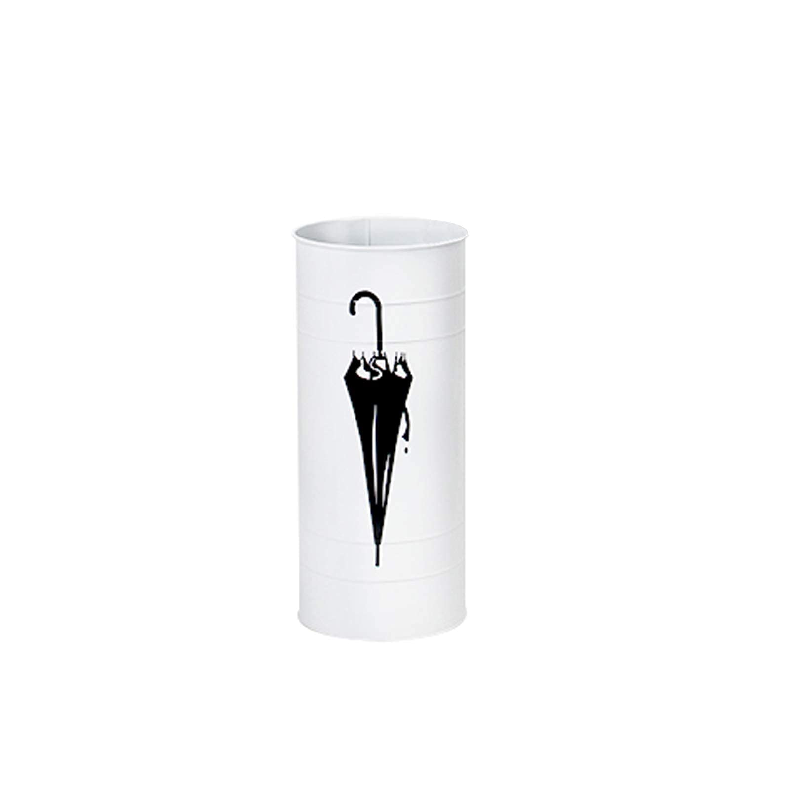 Porte-parapluies blanc anti-gouttes en métal avec plateau amovible pour ranger vos cannes