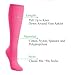 Zmart Women's Thin Slouch Socks, Knee High Tube Hot Pink Socks for Spring & Summer, Soft 80s 90s Style, Size 5-10
