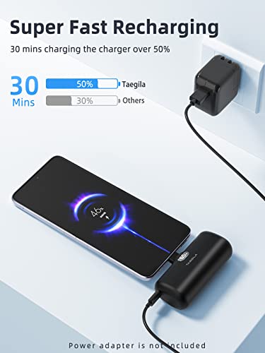 Taegila Portable Charger Android Usb Type C Power Bank 5000Mah, Mini Cell Phone Battery Pack With Built-In Cable & Lcd Display For All Android Phone/Samsung Galaxy S22,S21/Note/Moto/Lg/Pixel/Nexus #TOP5