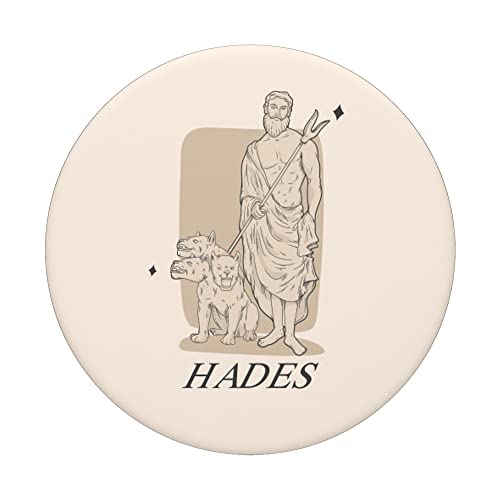 Hades Greek Mythology Pastel Greek God PopSockets Swappable PopGrip, Black - Image 3