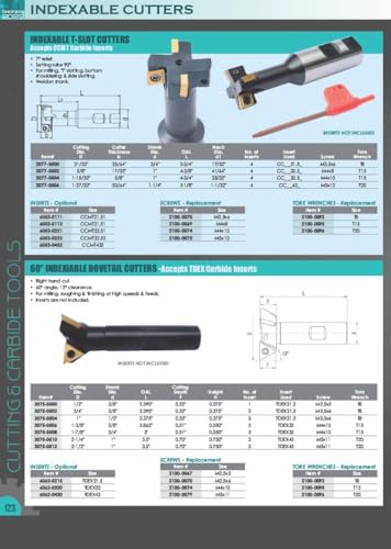 Image of HHIP 2076-0010 45 Degree 3-Insert Indexable Chambering End Mill, 1-1 /2 inch x 1 inch Shank