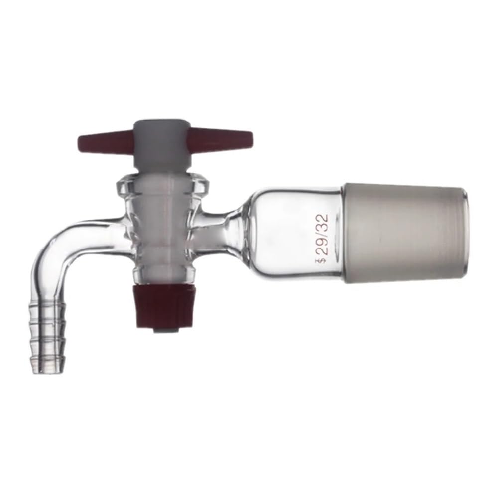 Verrerie et matériel de laboratoire Adaptateur de vide en verre 29/32, raccord de tuyau coudé à 90° en PTFE de 10 mm