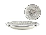 Producto de más alta calidad Bigbuy Home S3605340 Plato Llano, Negro, 24 x 2.8 x 24 cm