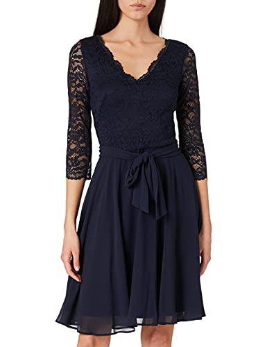 ESPRIT Collection Damen Kleid 991eo1e306, Navy, M