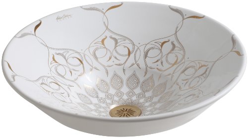 KOHLER K-14223-SR2-0 Caravan Persia Conical Bell, ARTIST EDITIONS Round Vessel Bathroom Sink, Persia