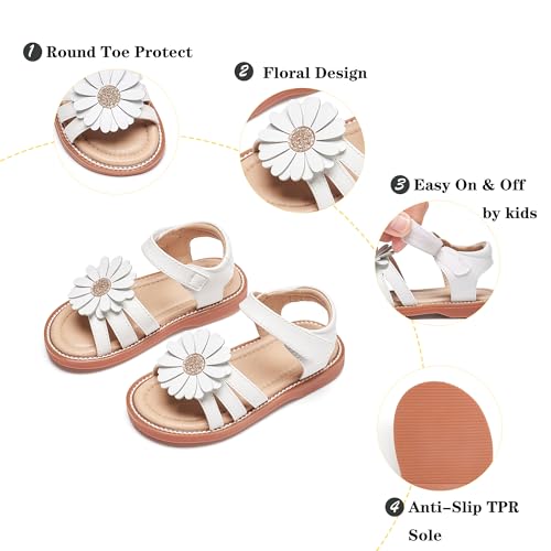 Image of Kiderence Toddler Girls Sandals Little Girls Kids Summer Shoes Toddler Sandals
