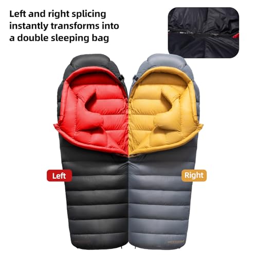 Bolsa de Dormir de Plumas para Adultos, Poder de Relleno 620, para Mochilero miniatura 5