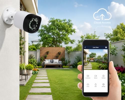 Image of CP-USC-TA13L2 1.3 MP Full HD Wired Bullet Camera, IR Distance 20 Mtrs, White, Wall Mount,