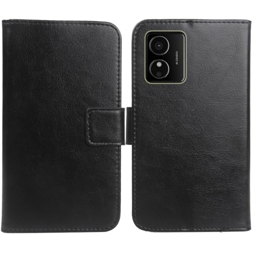 Anybird Schwarz Premium PU Leder Tasche Schutz Hülle Handy Hülle Wallet Cover Etui Ledertasche Für HMD Arc/HMD Key/HMD Aura² 6.52