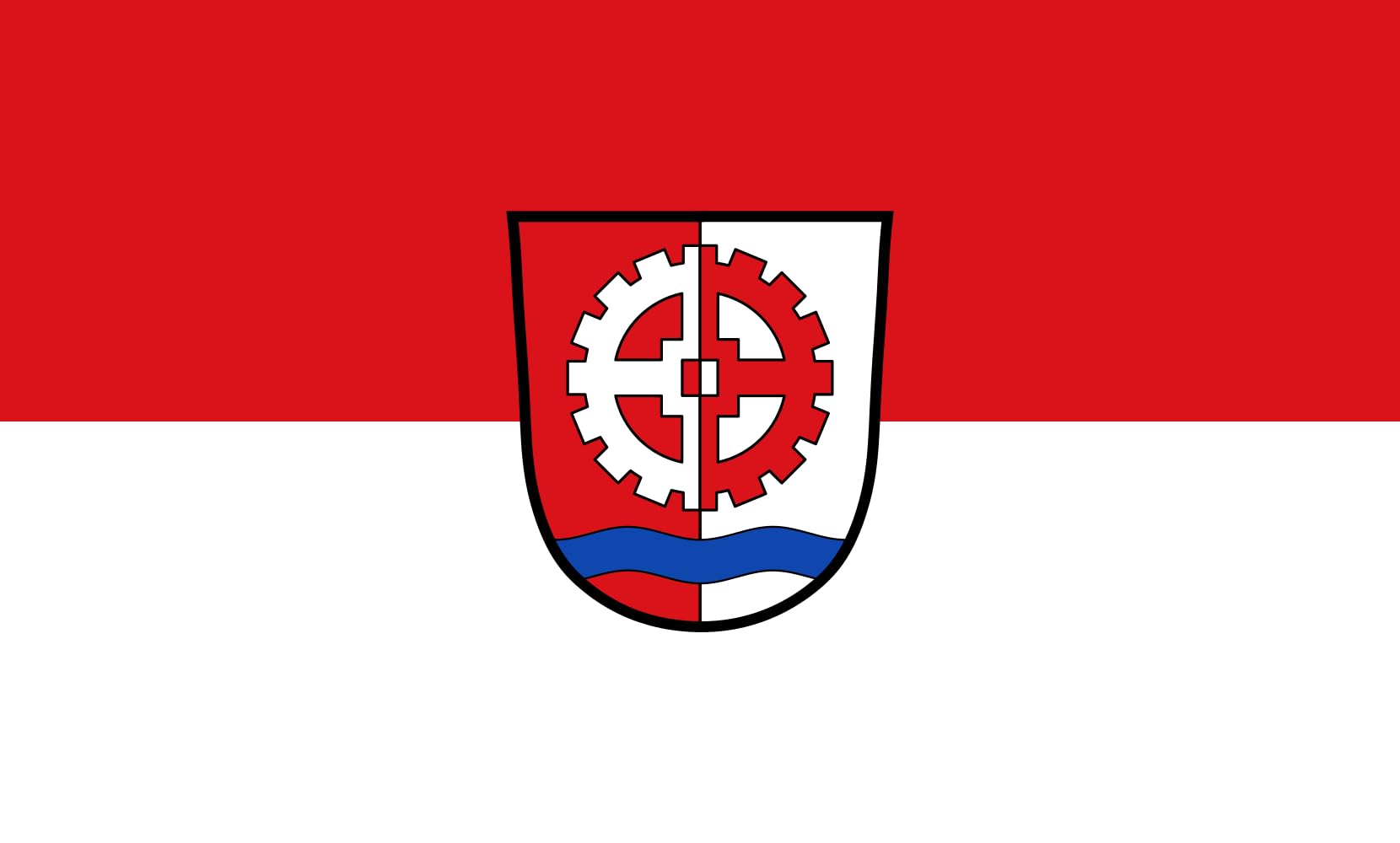 Drapeau pays Gersthofen grand format paysage 1.35m² pour mairie et collectivité
