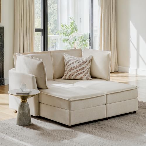 60" Oversized Chaise Lounge Sofa with Hidden Storage