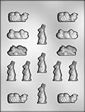 CK Products 1-3/4-Inch Rabbit Assortment Chocolate Mold