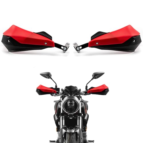 APEBAZY Handprotektoren Motorrad für Dirtbikes für 22 mm 25 mm 28 mm handguards motorrad mit Handschutz für Dirtbikes Kompatibel mit ATV-Motorrädern Motocross (Rot)