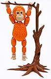 Punch The Monkey der AFFE der Hoffnung, bewegliche Figur mit Baumständer, inspiriert von der viralen Geschichte des Monitus, der nach Einer Umarmung suchte, Geschenk für Liebe, Widerstandsfähigkeit