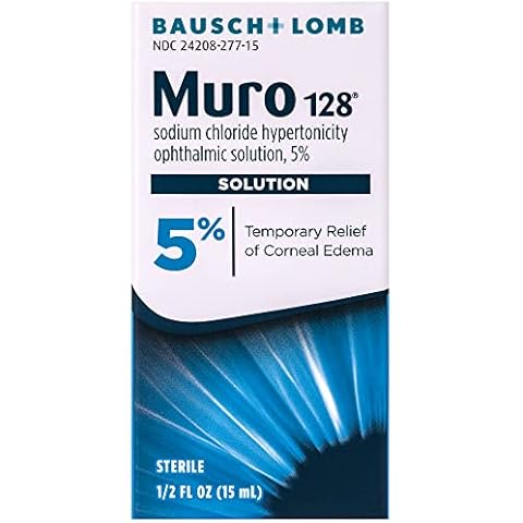 Muro 128 Eye Drops, Temporary Relief for Corneal Edema, 5% Solution, 0.5 Fl Oz Cover